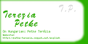 terezia petke business card